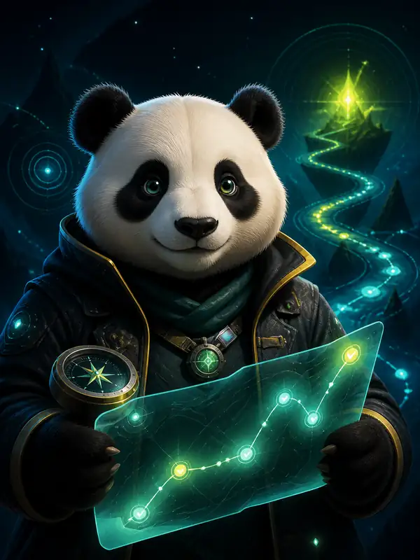 Панда с картой пути по миссиям и наградам Panda Casino